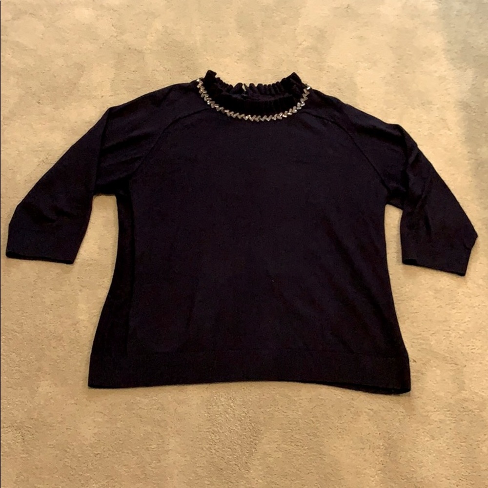 RSVP by Talbots 2x Navy 3/4 sleeve sweater